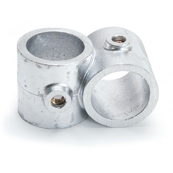 Raccord de tube Ø 50mm croix pour deux tubes à 90° Raccord de tube Ø 50mm croix pour deux tubes à 90°