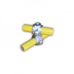 Raccord de tube Ø 50mm croix articulée pour deux tubes à 90°
