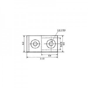 Raccord de tube Ø 50 mm en fonte - croix pour 2 tubes en T