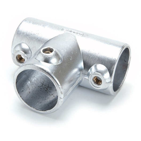 Raccord de tube Ø 50 mm en fonte - pour 2 tubes en T spécial barrière Raccord de tube Ø 50 mm en fonte - pour 2 tubes en T spécial barrière