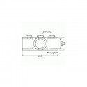 Raccord de tube Ø 50 mm en fonte - pour 3 tubes en X