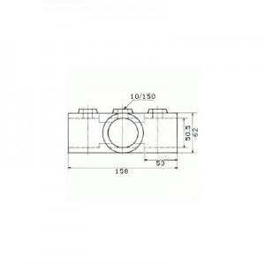 Raccord de tube Ø 50 mm en fonte - pour 3 tubes en X