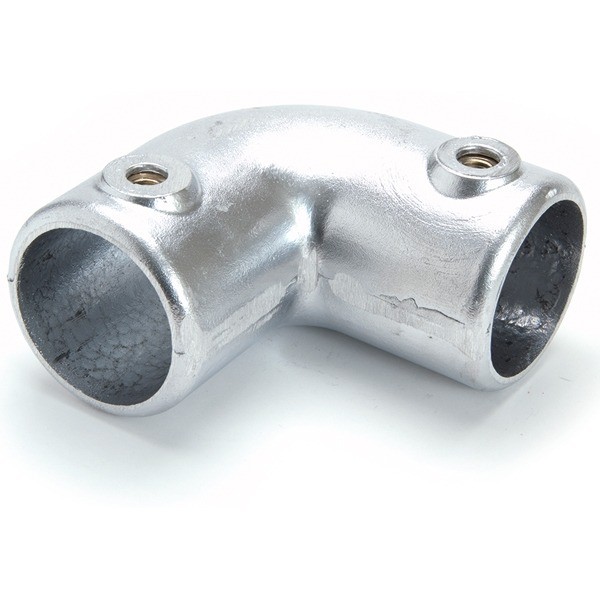 Raccord de tube Ø 50 mm en fonte - angle pour 2 tubes à 90° Raccord de tube Ø 50 mm en fonte - angle pour 2 tubes à 90°