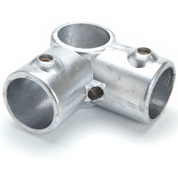 Raccord de tube Ø 50 mm en fonte - angle pour 3 tubes 90° Raccord de tube Ø 50 mm en fonte - angle pour 3 tubes 90°