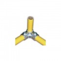 Raccord de tube Ø 50 mm en fonte - angle pour 3 tubes 90°
