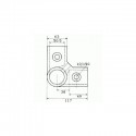 Raccord de tube Ø 50 mm en fonte - angle pour 3 tubes 90°