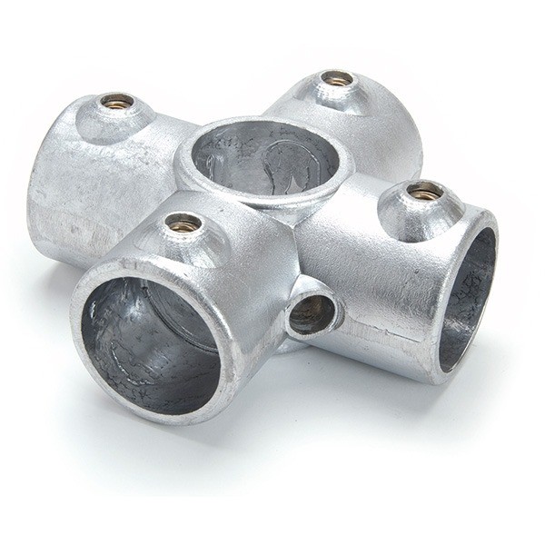 Raccord de tube Ø 50 mm en fonte - angle pour 5 tubes 90° Raccord de tube Ø 50 mm en fonte - angle pour 5 tubes 90°