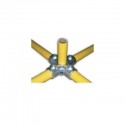 Raccord de tube Ø 50 mm en fonte - angle pour 5 tubes 90°