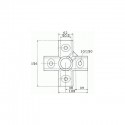 Raccord de tube Ø 50 mm en fonte - angle pour 5 tubes 90°