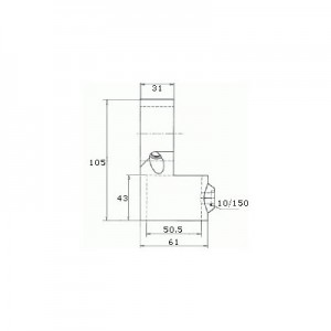 Raccord de tube Ø 50 mm en fonte - angle variable pour 3 tubes
