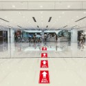 Autocollant au Sol  One Way Signe Directionnelle 25 Pièces