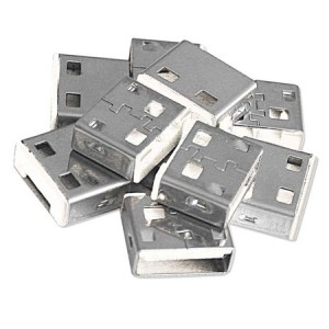 Set of 10 white USB locks