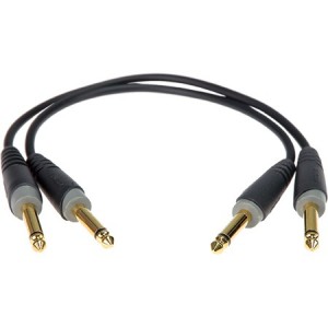 Set of 2 6.35mm mono male...