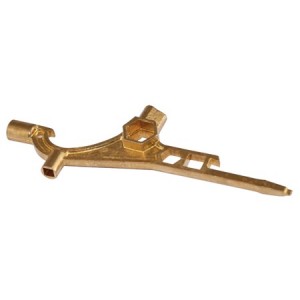 Clef tricoise en bronze...
