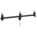 Manfrotto Support noir pour 3 petits projecteurs